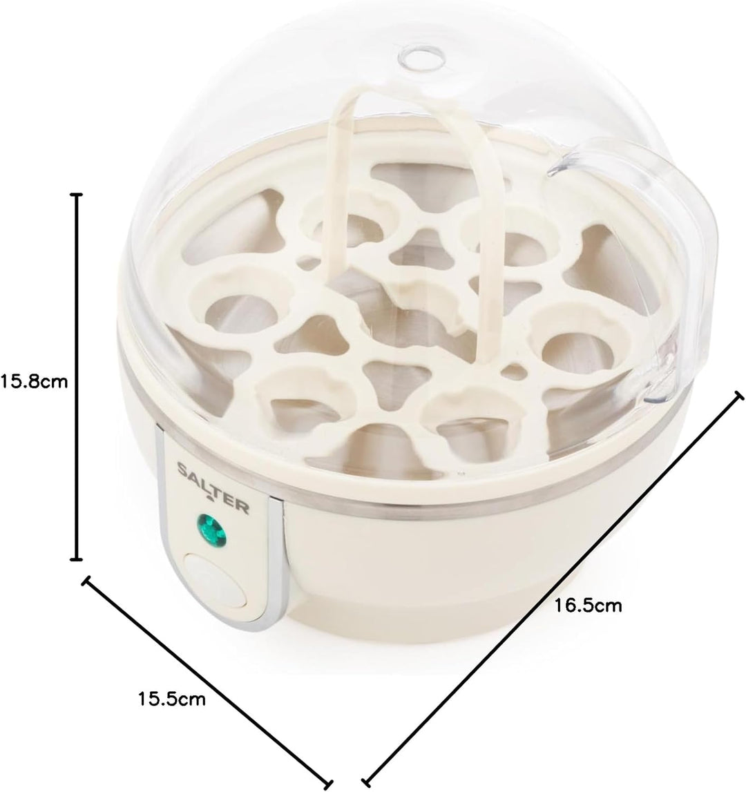 Salter Retro Cream Eierkocher - Weich-, Mittel- & Hartgekocht, Kapazität für 7 Eier, Kontrollleuchte