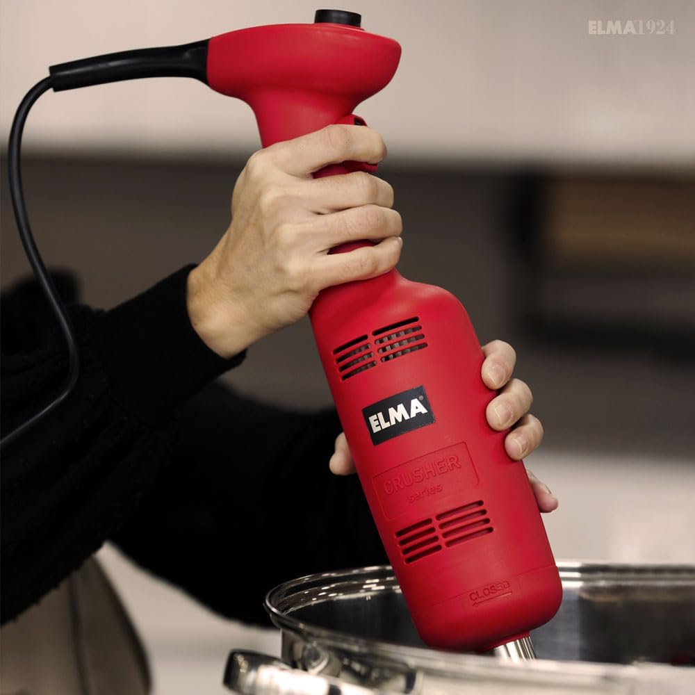 ELMA Stabmixer Rot für den Professionellen und intensiven Einsatz 270W | Stabmixer mit abnehmbarem 1