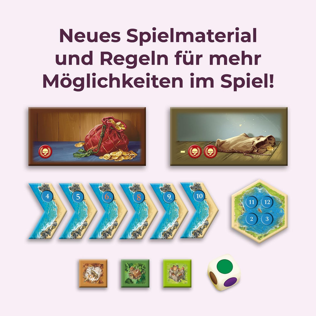 Kosmos 685140 Catan - Händler &amp; Barbaren, Erweiterung zu Catan - Das Spiel, Brettspiel für 3-4 Perso