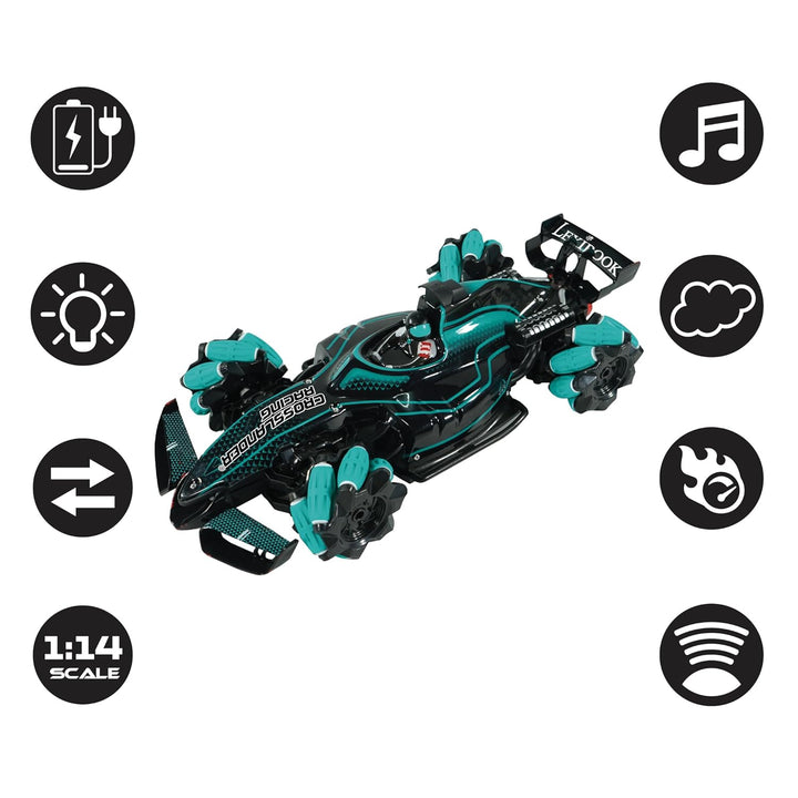 Lexibook Crosslander Racing, Ferngesteuertes Rennauto, Formel 1, bis zu 10km/h, Licht- und Soundeffe