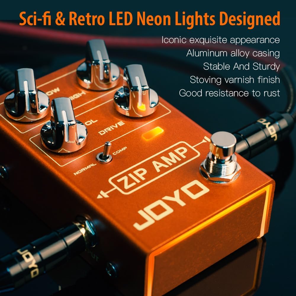 JOYO Overdrive Pedal R Series OD Pedal Rock Kompression Tone mit Gain COMP für E-Gitarren-Effekt (ZI