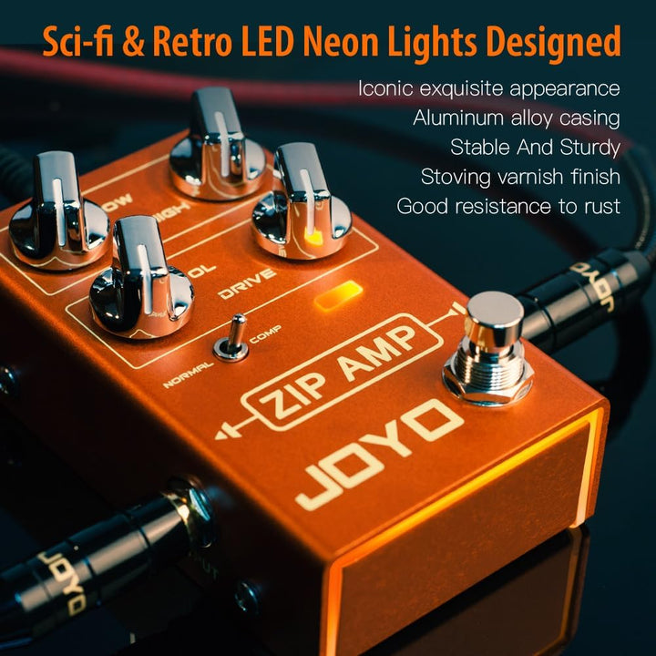 JOYO Overdrive Pedal R Series OD Pedal Rock Kompression Tone mit Gain COMP für E-Gitarren-Effekt (ZI