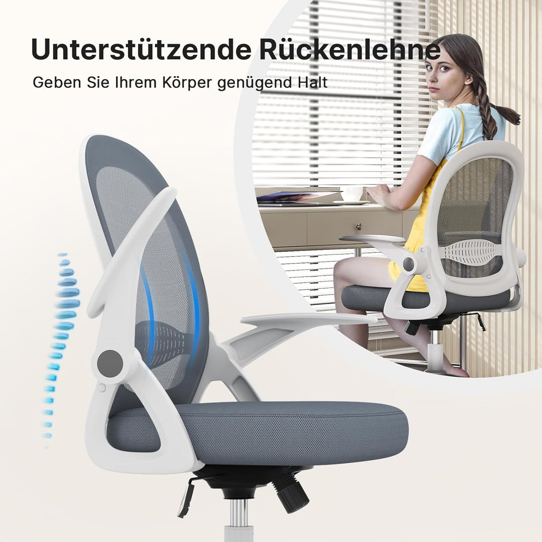 rattantree Ergonomischer Bürostuhl, Schreibtischstuhl mit Atmungsaktiver Rückenlehne, Höhenverstellb