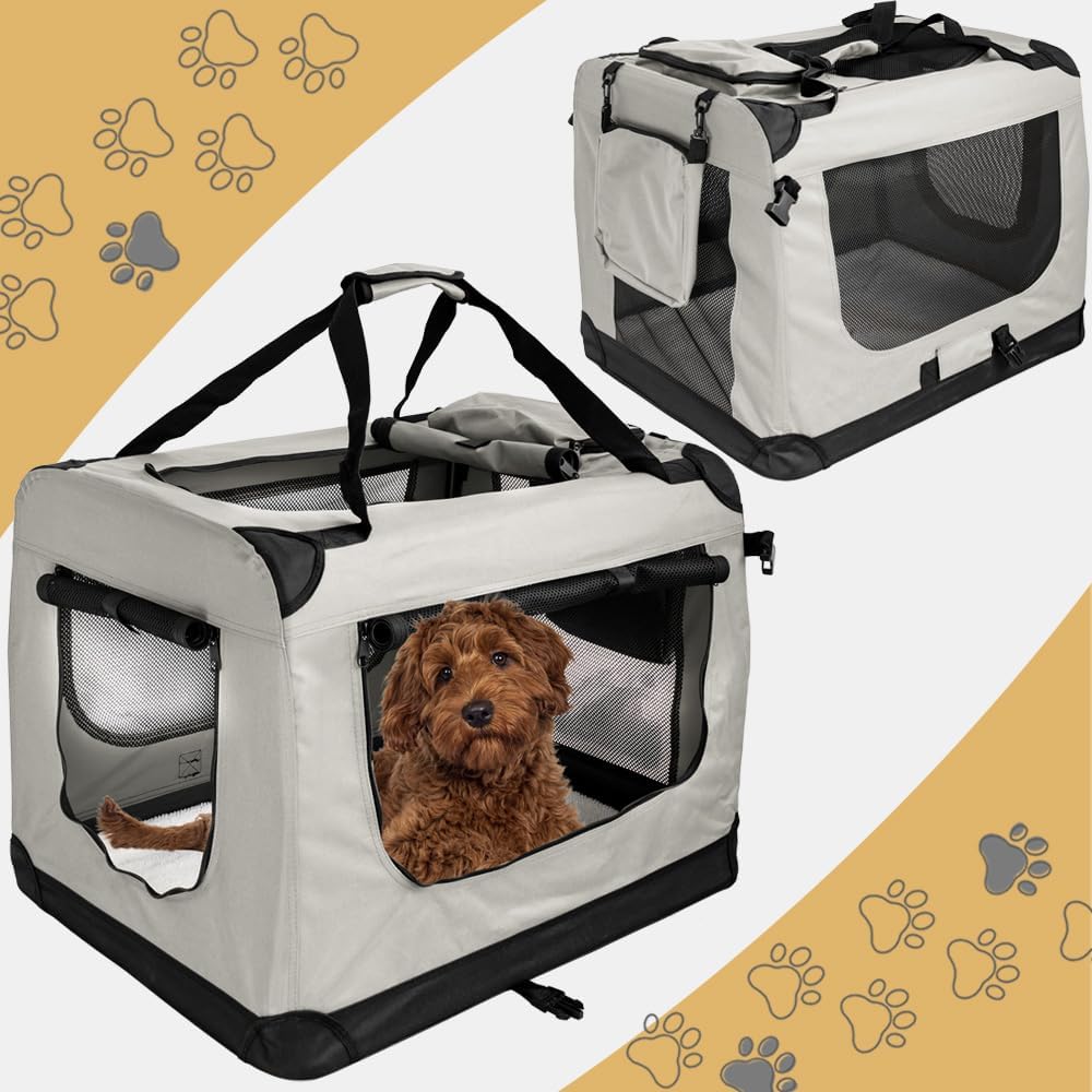 Faltbare Hundebox Transporttasche Transportbox Auto für Katze Hunde Grosse Kleine Box Bag Bed Decke