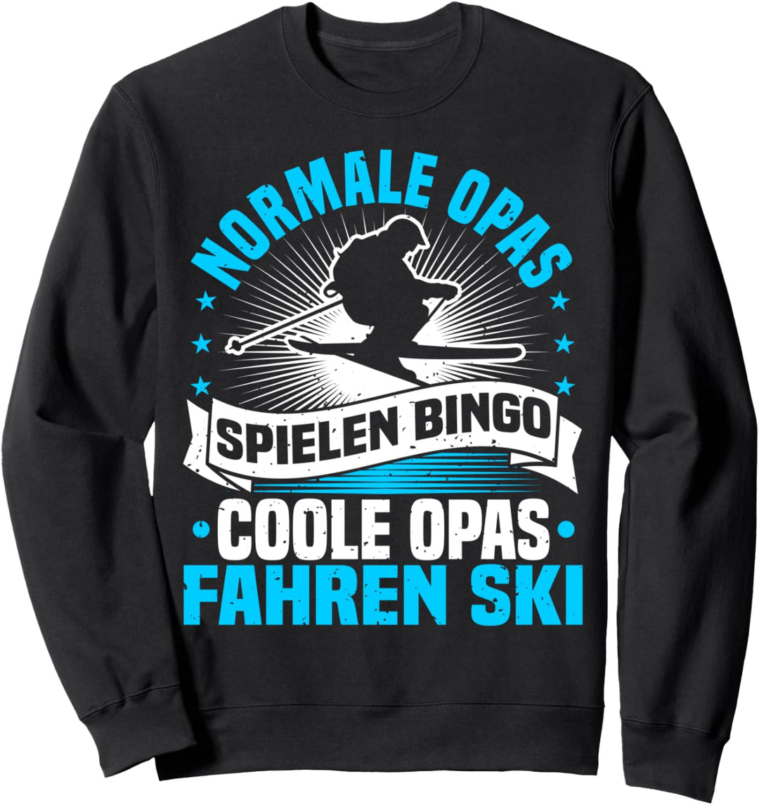 Normale Opas Spielen Bingo, Ski Fahren, Ski Opa & Grossvater Sweatshirt