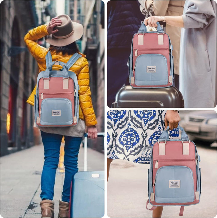YAMTION Schulrucksack Mädchen Teenager 15,6 Zoll,Schultasche Frauen Rucksack Schule Schulranzen Mädc