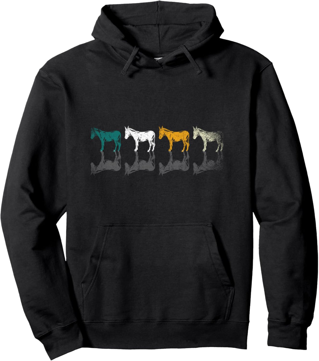 Bauernhof Tier Landwirt Esel Bauer Retro Esel Pullover Hoodie