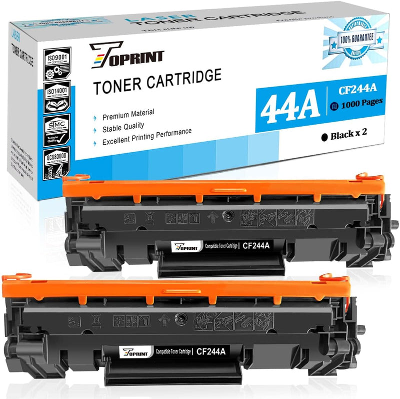 TOPRINT 44A CF244A Kompatible Tonerkartuschen Druckkartuschen 2 Schwarz 1000 Seiten für HP Laserjet