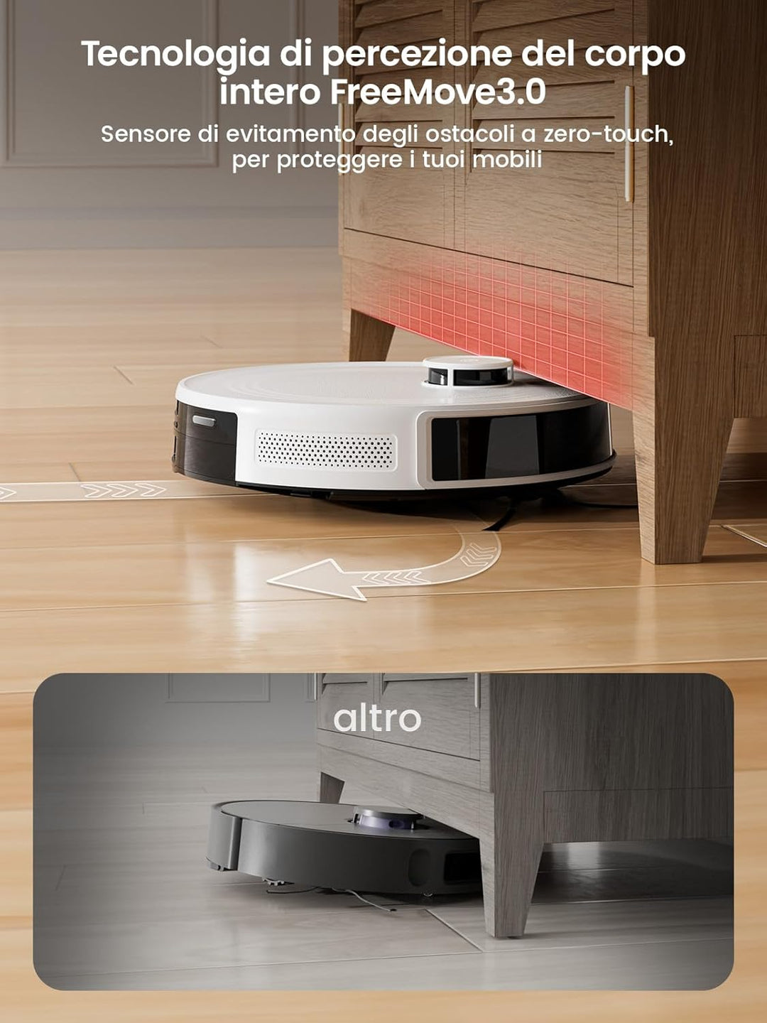 LEFANT M2 Saugroboter Mit Wischfunktion, Mehrstufiges Mapping, Staubsauger Roboter mit No-Go-Zonen,