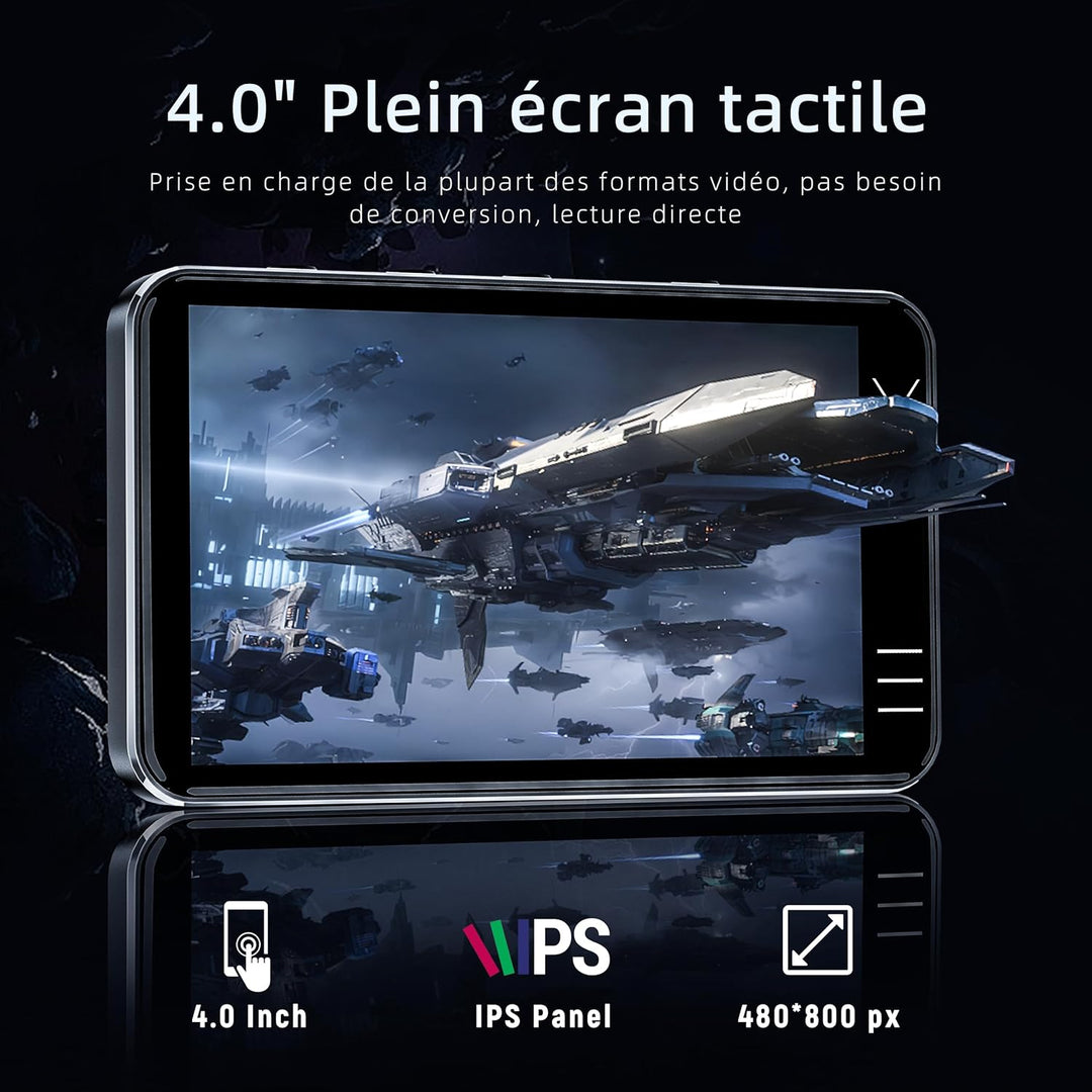 HIFI WALKER G7 MP3-Player mit Bluetooth & WLAN, Android 13, 144 GB Speicher, 3 GB RAM, 4-Zoll HD-Tou