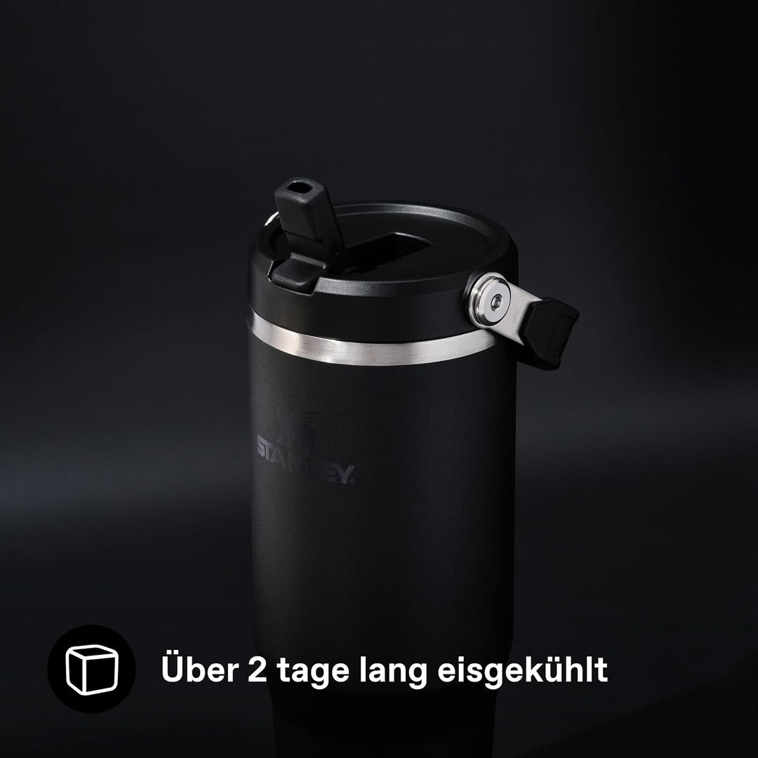 Stanley 1913 Flip Straw Tumbler 0.89L - Black | Kühlt 12+ Std. - Auslaufsicher - BPA-frei - Spülmasc