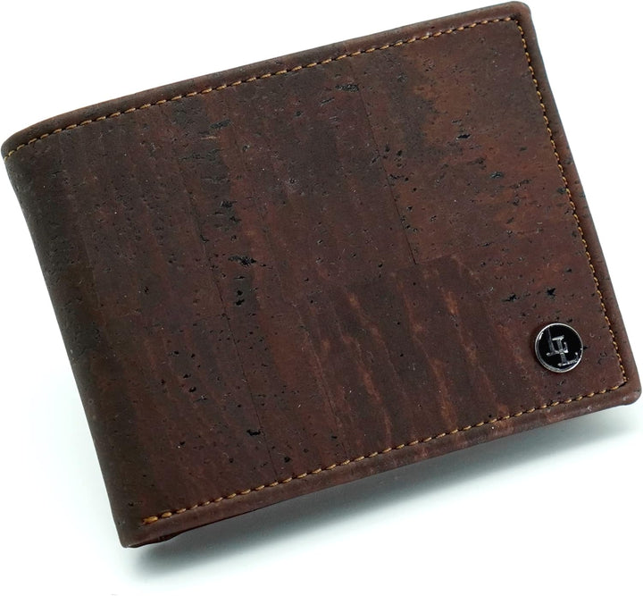 Locklair Sleek Wallet aus veganem Korkleder, Männer Geldbörse mit RFID-Schutz, Herren Portemonnaie K