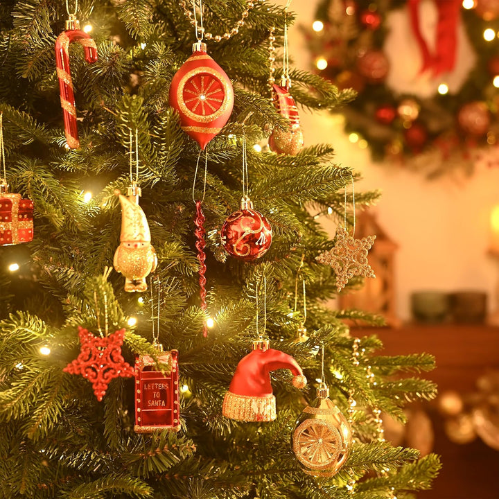 Valery Madelyn 100 stück Weihnachtskugeln,Christbaumkugeln mit Geschenkpaket, Weihnachtsbaumschmuck