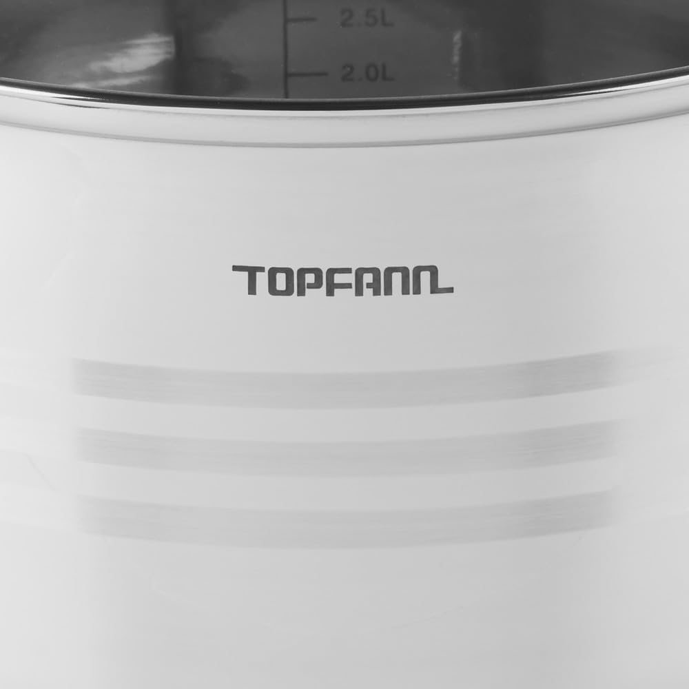 Edelstahl Kochtopf 2L mit Glasdeckel Topf Suppentopf Universaltopf Induktion 18cm