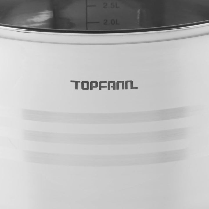 Edelstahl Kochtopf 2L mit Glasdeckel Topf Suppentopf Universaltopf Induktion 18cm