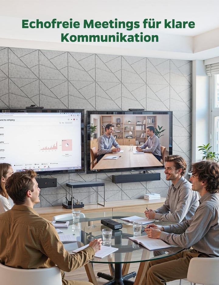 18 Stück Akustikplatten Selbstklebend, Akustik Schallabsorber Panels für Wand &amp; Gaming Zimmer mit Li