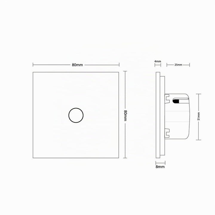 LIVOLO Touch Taster Licht - Taster Türklingel Berrührungsschalter Unterputz UP Komplettset mit Glasb