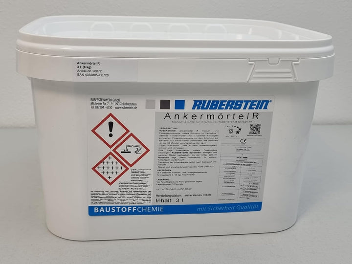 Ruberstein® Ankermörtel R hochsulfatbeständig 2K, 6 kg zum Einbetten der Spiralanker