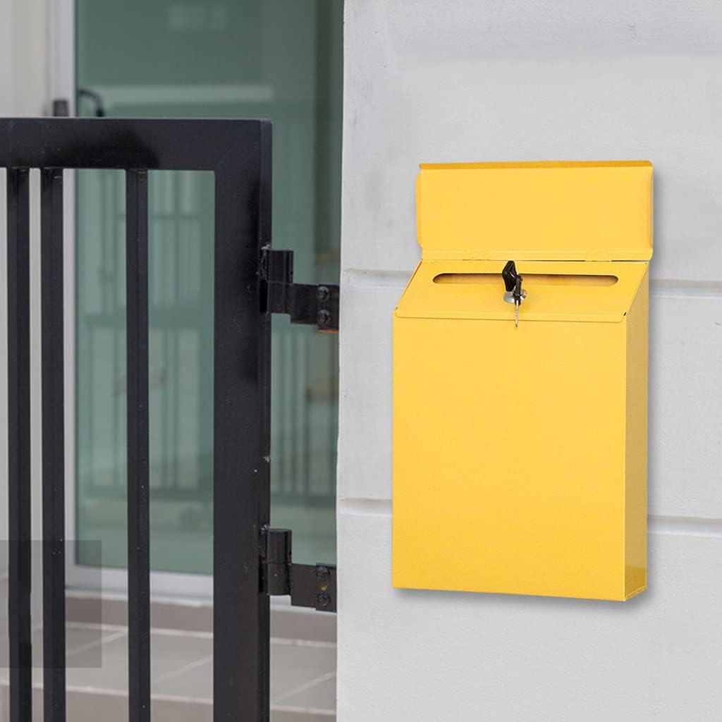 MagiDeal Vertikaler Briefkasten Hängende Sicherheits-Einwurfbox Langlebige Umschläge Zeitungen Siche