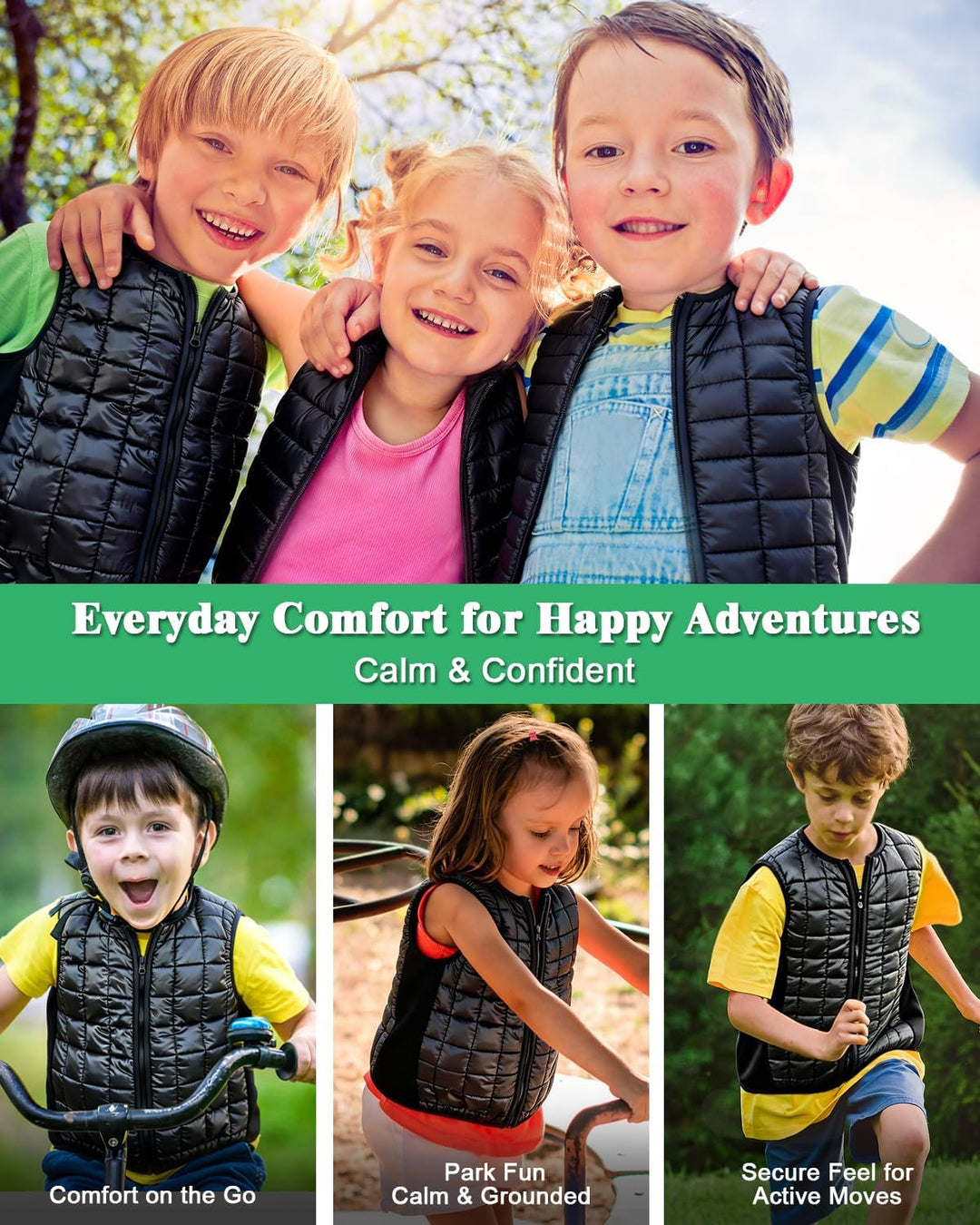 Gewichtsweste Kinder, Compression Vest for Kids, Gewichtsweste für Kinder mit sensorischen Bedürfnis