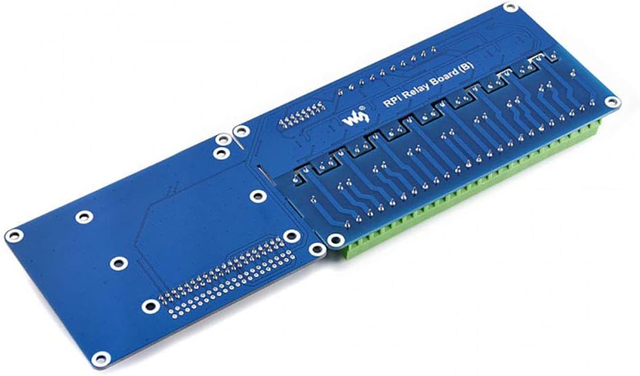 Waveshare Raspberry Pi Expansion Board 8-Channel Relays Loads up to 5A 250V AC or 5A 30V DC for Pi A