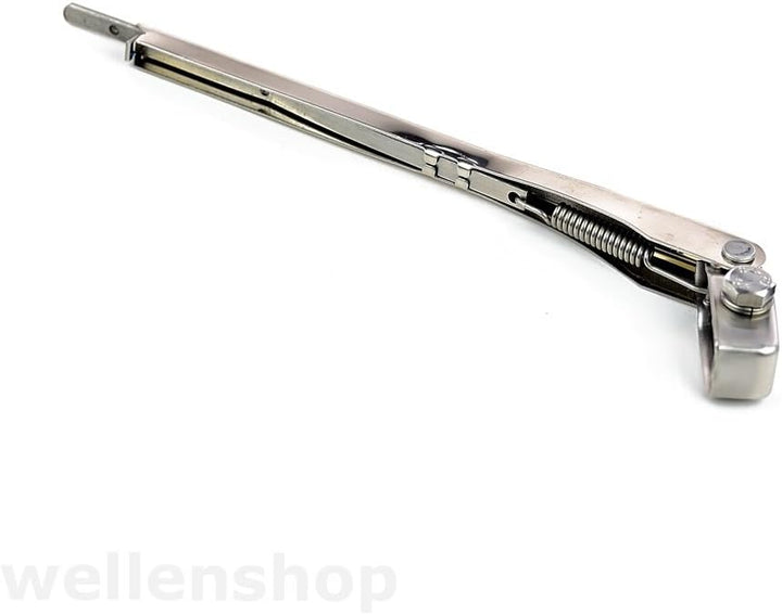 wellenshop 12 Volt Scheibenwischermotor mit ON/Off Schalter, Edelstahl Scheiben-Wischerarm ausziehba