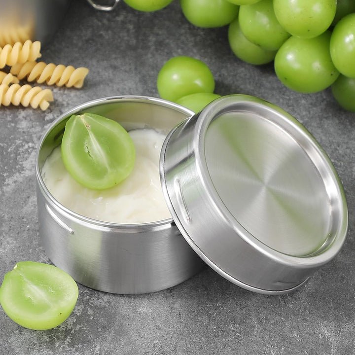 3 Stück Brotdose Edelstahl, Gute Abdichtung, Robust und Sturzsicher Stainless Steel Food Container,