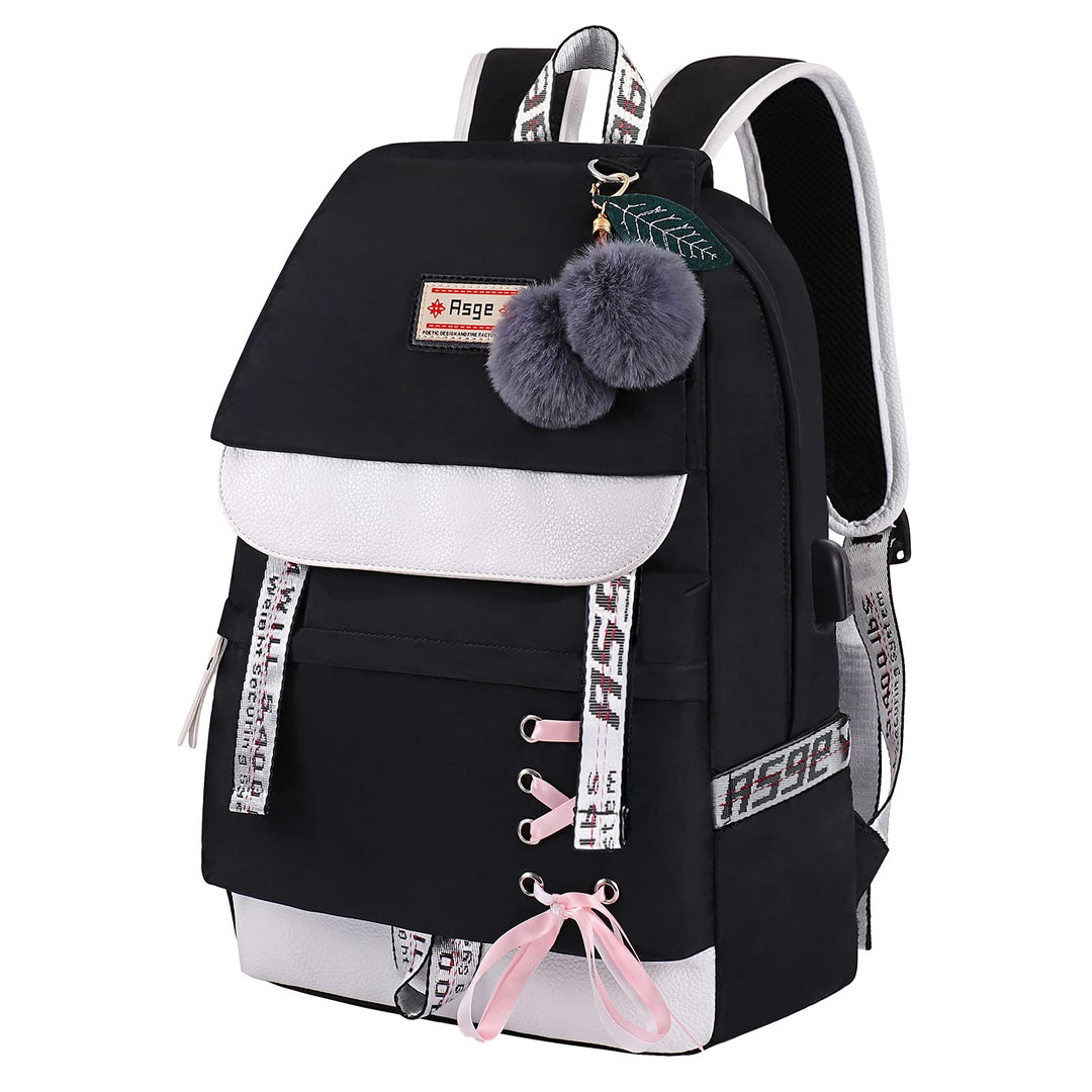 Asge Schulrucksack Mädchen Schulranzen Jungen Schultasche mit Ergonomischem Design Rucksack Campus B