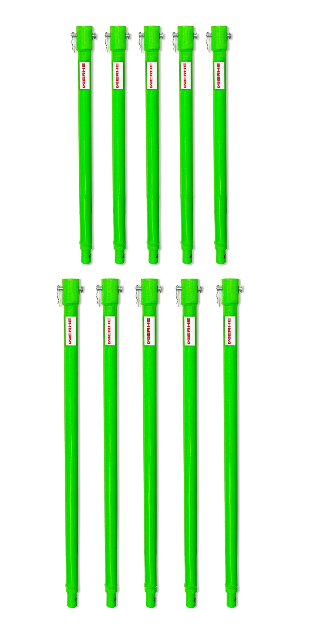 WERHE Verlängerungsstück für Erdbohrer Set 5x40 cm und 5x60 cm - 5000 mm - Robuster Stahl für tiefer