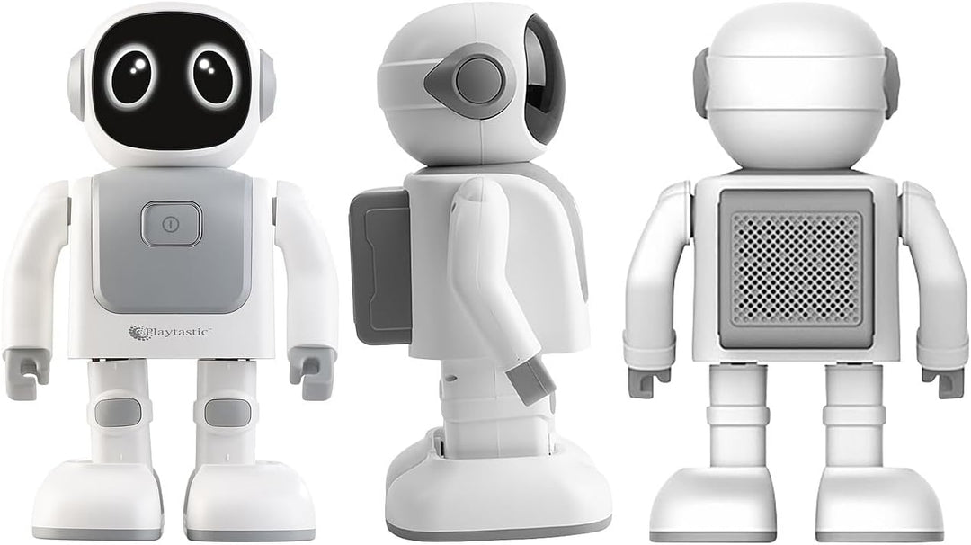 Playtastic Mini Roboter: App-programmierbarer Roboter, 130 Bewegungen, Bluetooth, Lautsprecher (Tanz