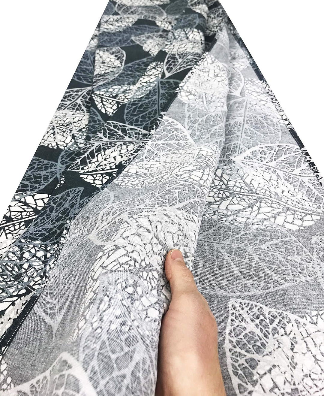 Tex Family Tagesdecke Gran Foulard Sofaüberwurf Stoff Loneta Blatt Leaf - Doppelbett 2 Quadrate Blat