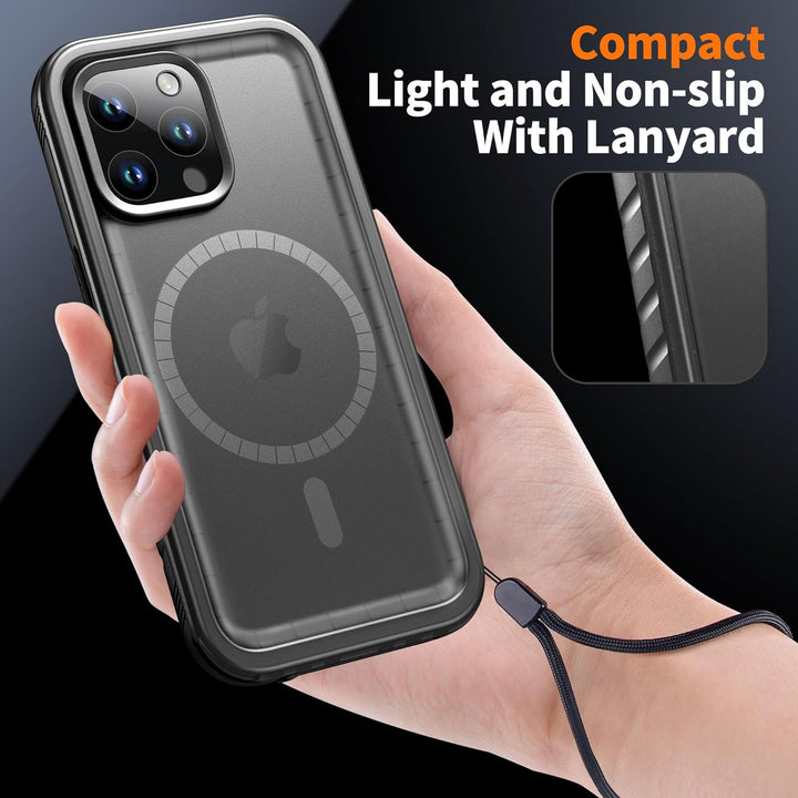 Cozycase Magnetisch Hülle für iPhone 15 Pro wasserdichte 360 Grad Panzerhülle Outdoor [Kompatibel mi