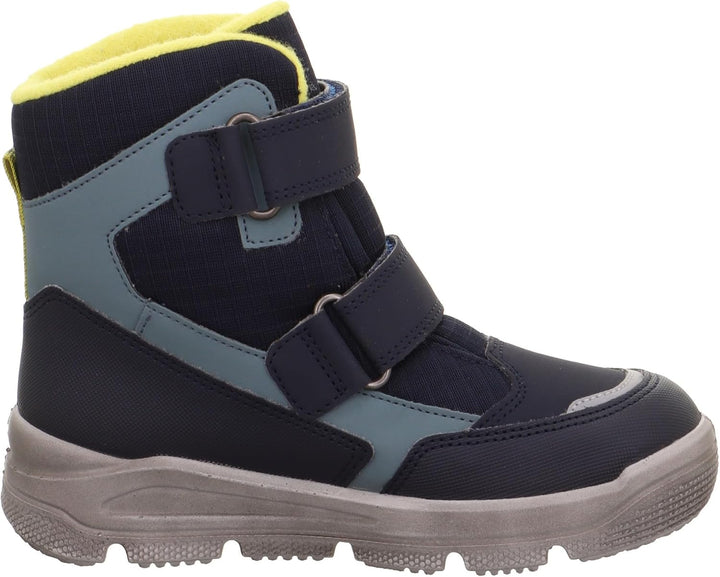 Superfit Jungen Mars Warm Gefütterte Gore-tex Schneestiefel 34 EU Weit Blau Gelb 8020, 34 EU Weit Bl