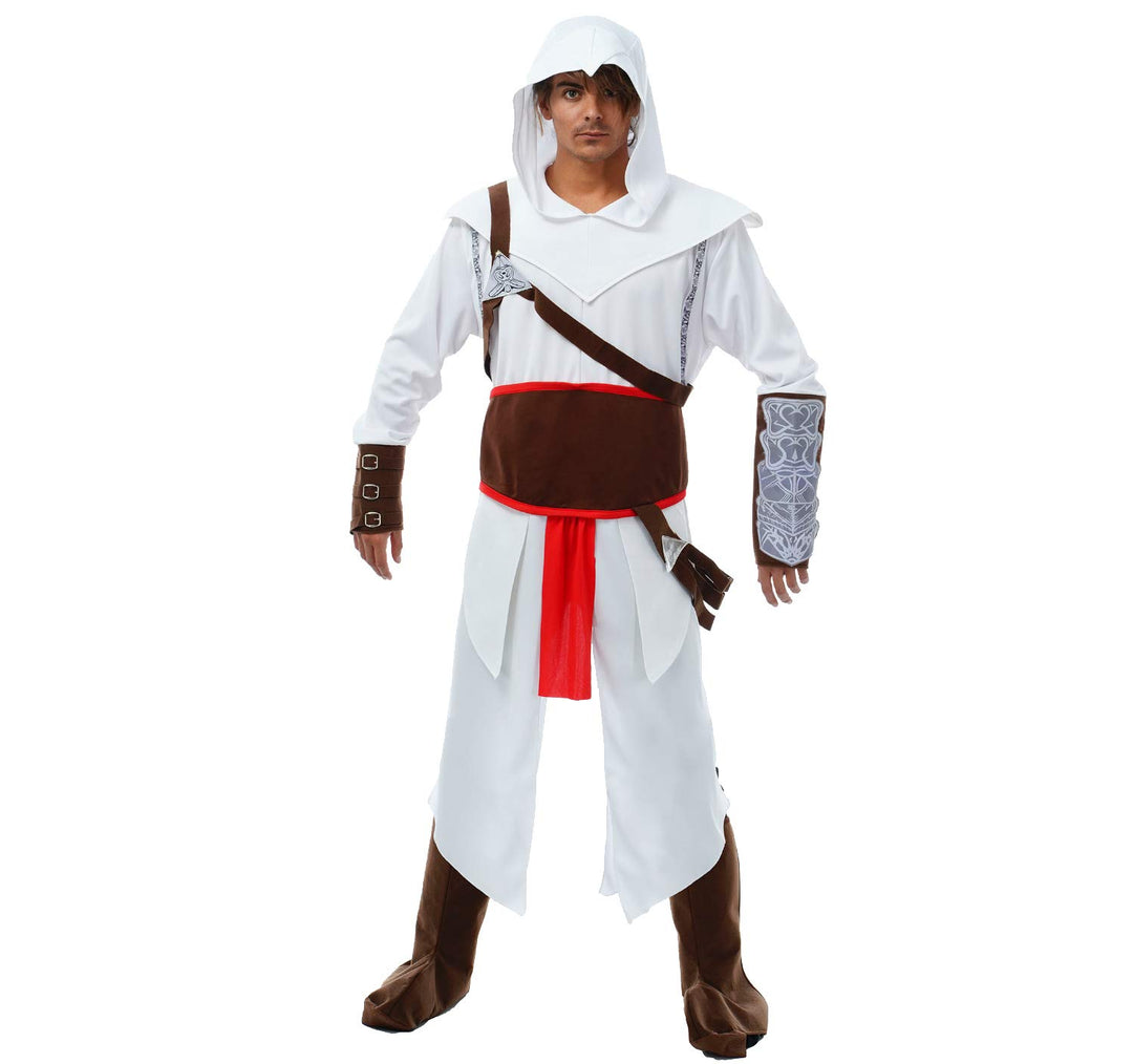 Herren Kostüm Assassins Creed Altair Deluxe Gr. M-XL weiss Fasching Karneval (M), M