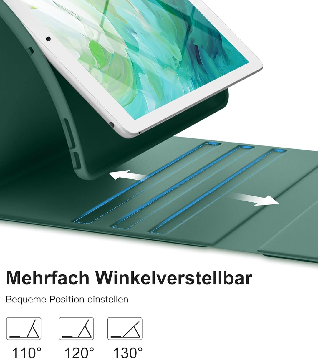 Vobafe Hülle mit Tastatur Kompatibel für iPad 9./ 8. /7. Generation 10.2 Zoll mit Stifthalter, Magne