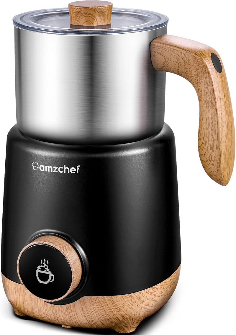 AMZCHEF Milchaufschäumer elektrisch 600ml Multifunktionaler Geteilter Milchaufschäumer für heissen u