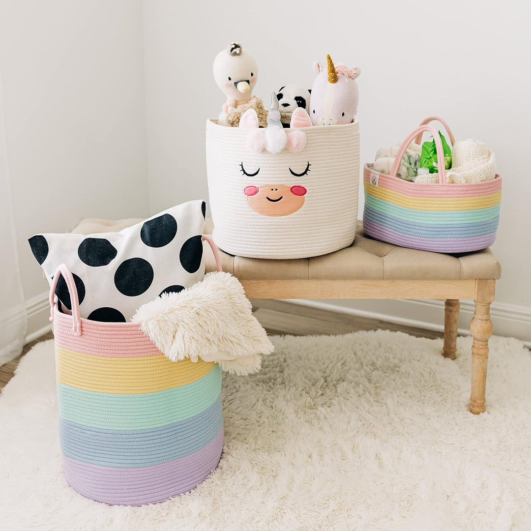 OrganiHaus Wickelkorb – Windel Organizer, Babykorb, Wickelorganiser, Windelkorb Baby, Windel Caddy,