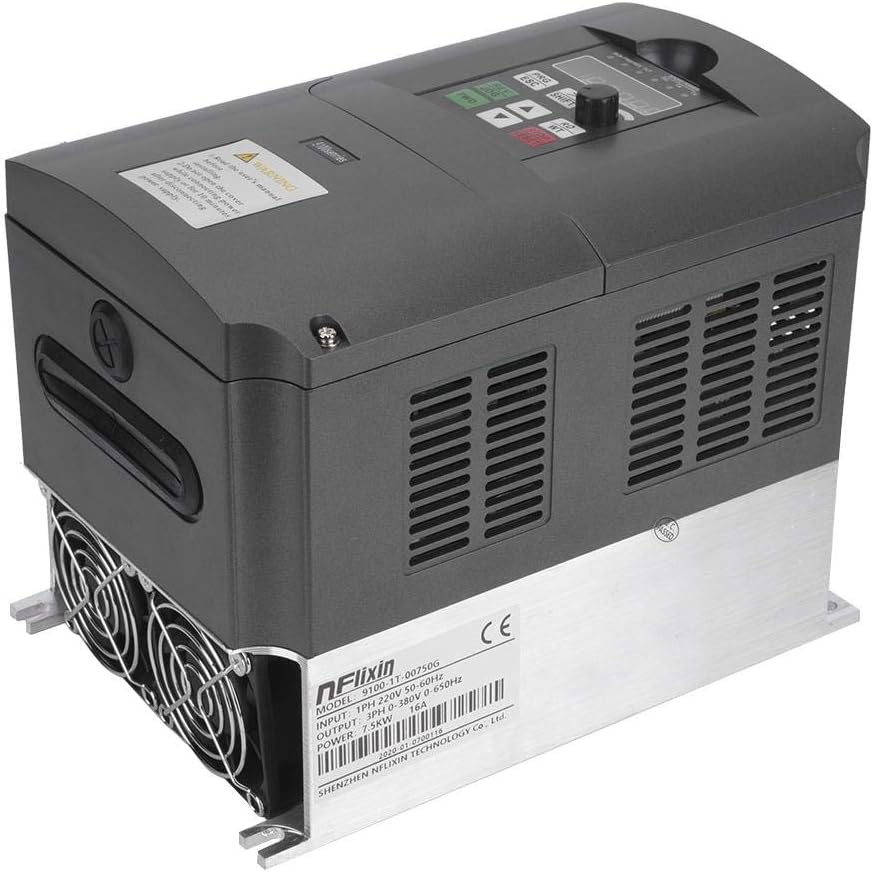 Frequenzumrichter, VFD 7,5 kW 220 V AC Einphaseneingang 3-Phasen 30 VAC Ausgang 7,5 kW, Boost Freque