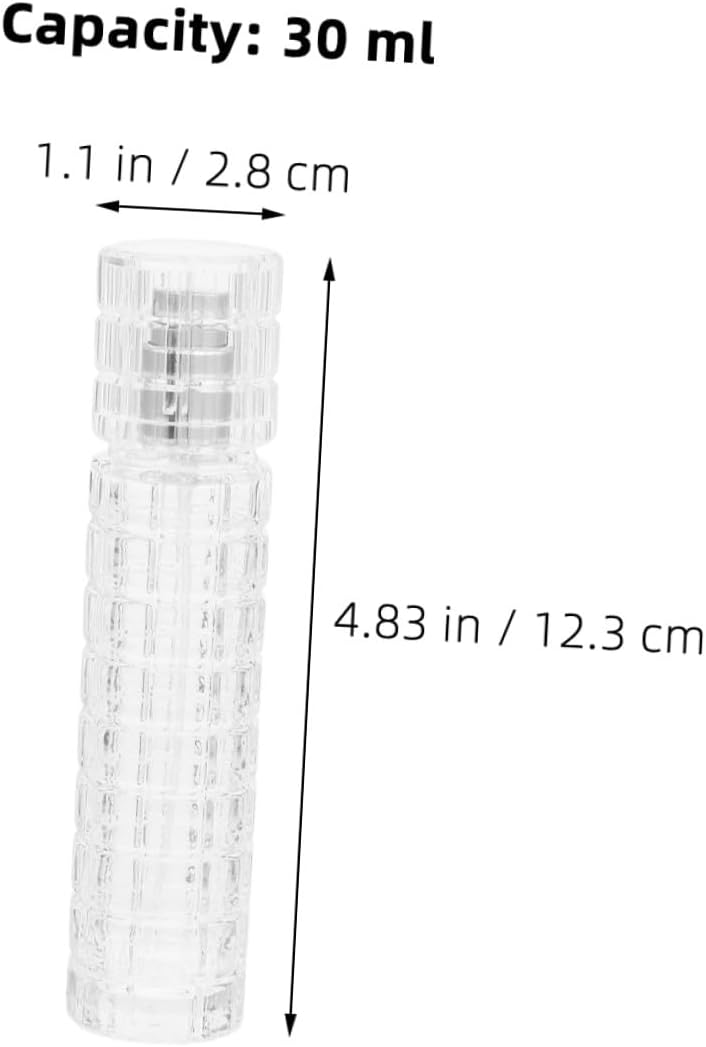 NUOBESTY Nachfüllbare Kristallglas Sprühflasche 12.3x2.8cm 2 Stück Cocktailzerstäuber für Bar Party