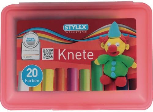 Stylex Knete, 20 Stangen in Kunststoffbox (10er Vorteilspack) 10 Knete, 10 Knete