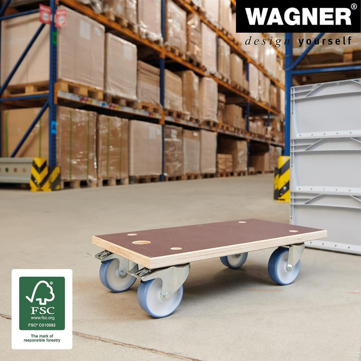 Wagner Transporthilfe MM 1341 I 57,5 x 30 x 15 cm - Tragkraft 500 kg - Multiplex - schwer beladene K