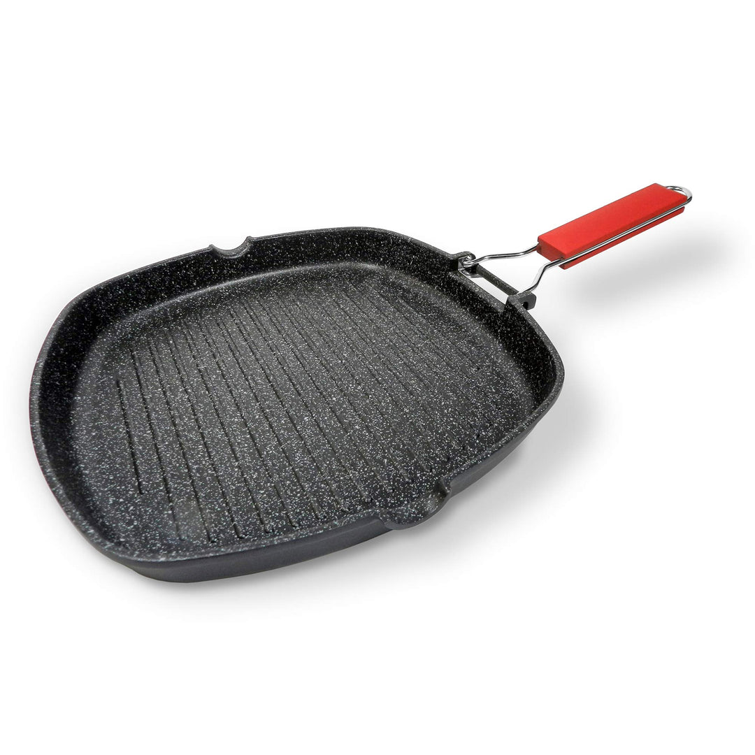 Moneta Antihaft-Grillpfanne 28x28cm Pro Grill mit Klappgriff auch für Induktion