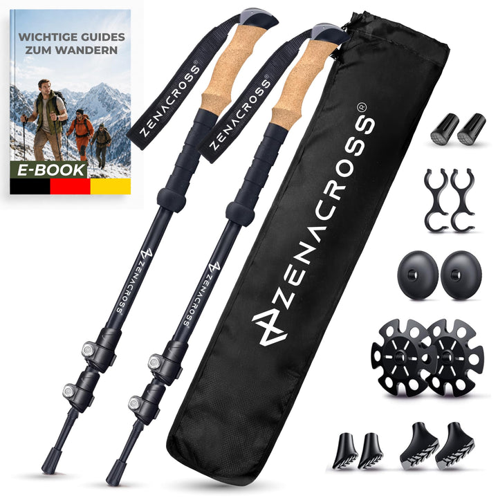 Wanderstöcke Teleskop - Nordic Walking Stöcke Damen/Herren Ultraleichte - Trekkingstöcke Einstellbar