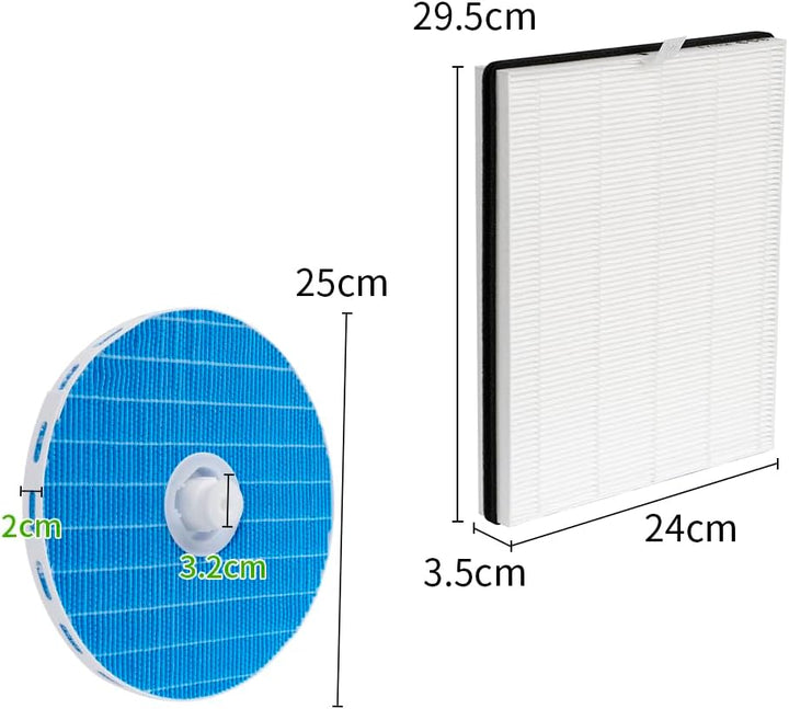 WuYan Ersatz-Luftreiniger-Luftbefeuchter-Filter+Baumwollfilter Kompatibel mit Philips HU5930 HU5931,