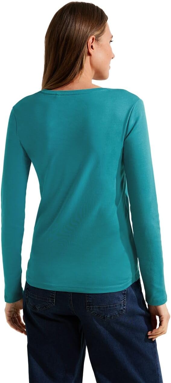 Cecil Damen Style Pia Langarmshirt S Frosted Aqua Blue, S Frosted Aqua Blue