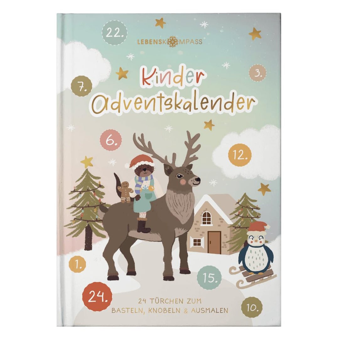 Lebenskompass® Adventskalender Buch für Kinder mit 24 Türchen - achtsames Adventsbuch zum Geniessen