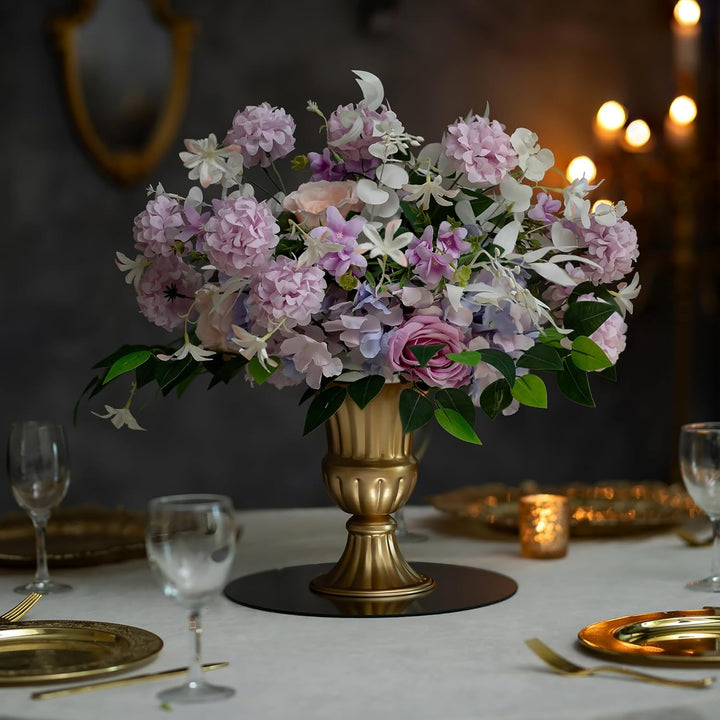 Sziqiqi Golden Metall Vase für Hochzeit - 2 Stück Klein Blumenvase Deko Hochzeit Mittelstücke, Vinta