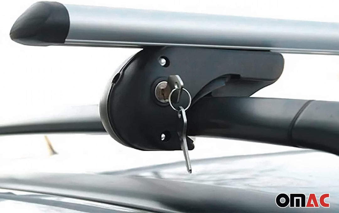 Menabo Dachträger Gepäckträger kompatibel mit Citroen C3 Picasso 2008-17 90kg TÜV Alu Grau C3 Picass