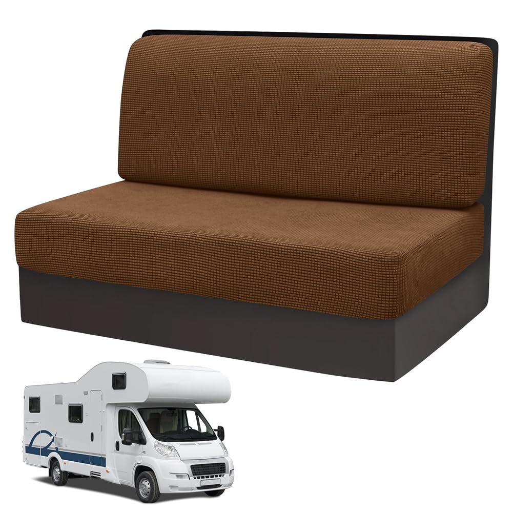 2 Stück Camper Kissenbezüge, 1 Set Spannbezüge Couch, RV-Sitzbezüge, Wohnwagen Polster, Sofa-Sitzkis
