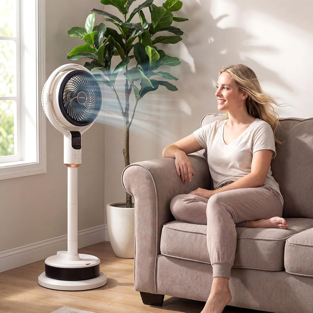 COSTWAY Standventilator mit Wasserkühlung &amp; Fernbedienung, Luftkühle leise | Bodenventilator höhenve